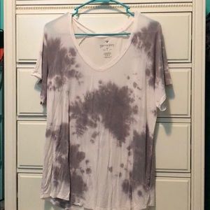 AE soft & sexy v neck tie dye shirt